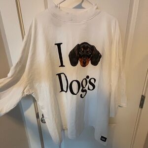 Dressed in Lala I Love Dogs Heavyweight Cotton Dream Tee